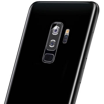 Eiger Folie Sticla 3D 360� Samsung Galaxy S9 Plus G965 Clear Black (0.33mm, 9H, curved, folie sticla spate inclusa)