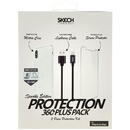 Skech Pachet Husa Sparkle Clear + Cablu Lightning + Folie Sticla pentru iPhone XS / X