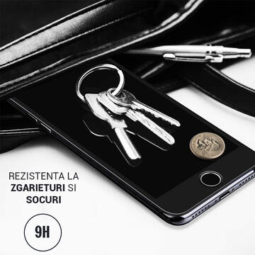 Lemontti Folie Sticla Full Fit iPhone SE 2020 / 8 / 7 Black (1 fata, 9H, 0.33mm)