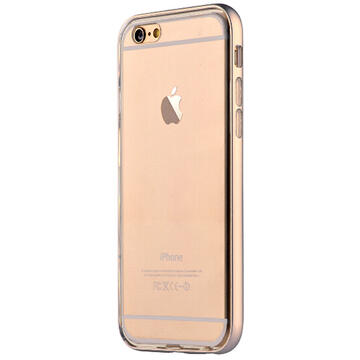 Husa Devia Husa Silicon Fresh iPhone 6 Champagne Gold (cu bumper aluminiu)