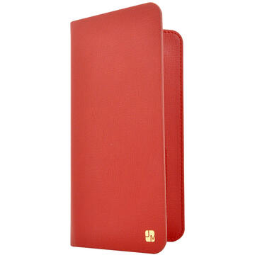 Husa Just Must Husa Wallet Vintage Universala Red (smartphone intre 3 inch si 5.1 inch)