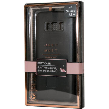 Husa Just Must Husa Silicon Moon Samsung Galaxy S8 Plus Black (flexibil, ultraslim, opac si mat)