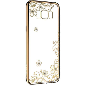 Husa Devia Husa Silicon Joyous Samsung Galaxy S8 Plus G955 Champagne Gold (Cristale Swarovski�, electroplacat)
