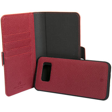 Husa Just Must Husa Book Car Wallet Samsung Galaxy S8 Plus G955 Red (carcasa interior detasabila)