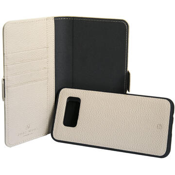 Husa Just Must Husa Book Car Wallet Samsung Galaxy S8 Plus G955 Beige (carcasa interior detasabila)