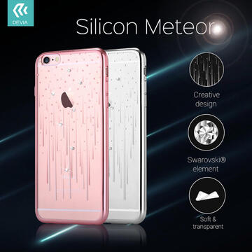 Husa Devia Husa Silicon Meteor iPhone SE 2020 / 8 / 7 Gun Black (Cristale Swarovski�)