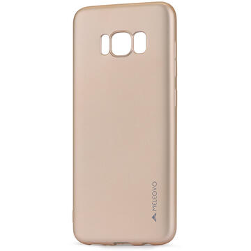 Husa Meleovo Husa Silicon Soft Slim Samsung Galaxy S8 G950 Gold (aspect mat)