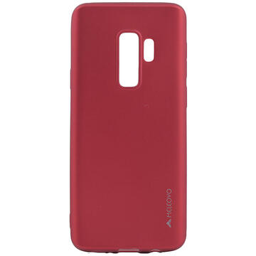 Husa Meleovo Husa Silicon Soft Slim Samsung Galaxy S9 Plus G965 Red (aspect mat)
