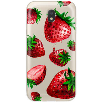 Husa Lemontti Husa Silicon Art Samsung Galaxy J5 (2017) Strawberries