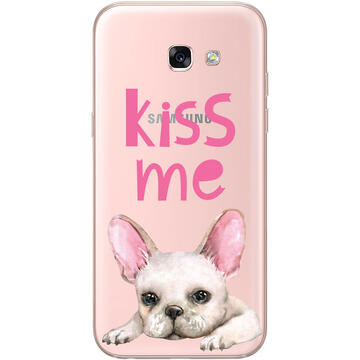 Husa Lemontti Husa Silicon Art Samsung Galaxy A5 (2017) Pug Kiss