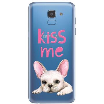 Husa Lemontti Husa Silicon Art Samsung Galaxy J6 (2018) Pug Kiss