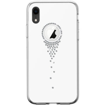Husa Devia Carcasa Angel Tears iPhone XR White (cu cristale, protectie 360�)