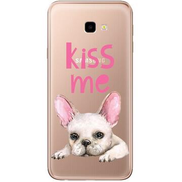 Husa Lemontti Husa Silicon Art Samsung Galaxy J4 Plus Pug Kiss