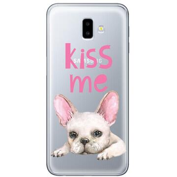 Husa Lemontti Husa Silicon Art Samsung Galaxy J6 Plus Pug Kiss