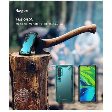 Husa Ringke Husa Xiaomi Mi Note 10/Note 10 Pro FUSION X Transparent / Verde