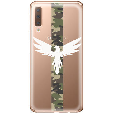 Husa Lemontti Husa Silicon Art Samsung Galaxy A7 (2018) Army Eagle