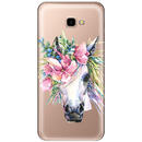 Husa Lemontti Husa Silicon Art Samsung Galaxy J4 Plus Watercolor Unicorn