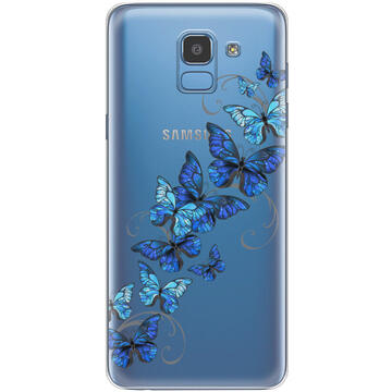 Husa Lemontti Husa Silicon Art Samsung Galaxy J6 (2018) Butterflies