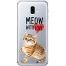 Husa Lemontti Husa Silicon Art Samsung Galaxy J6 Plus Meow With Love