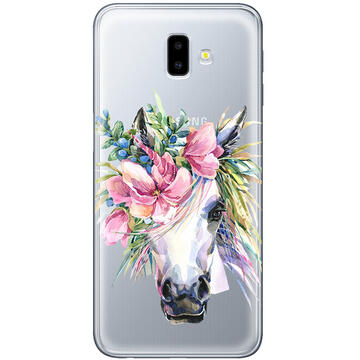 Husa Lemontti Husa Silicon Art Samsung Galaxy J6 Plus Watercolor Unicorn