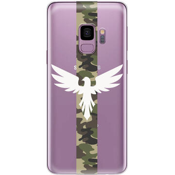 Husa Lemontti Husa Silicon Art Samsung Galaxy S9 G960 Army Eagle