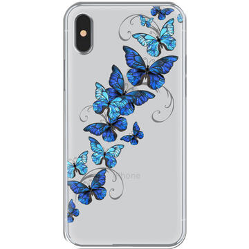 Husa Lemontti Husa Silicon Art iPhone XS / X Butterflies