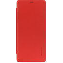 Husa Meleovo Husa Smart Flip Samsung Galaxy Note 8 Red (spate mat perlat si fata cu aspect metalic)