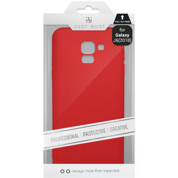 Husa Just Must Husa Silicon Candy Samsung Galaxy J6 (2018) Red