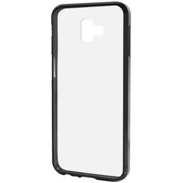 Husa Just Must Carcasa Pure II Samsung Galaxy J6 Plus Black (spate transparent, margini flexibile)