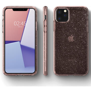 Husa Spigen Husa Liquid Crystal Glitter iPhone 11 Pro Rose Quartz