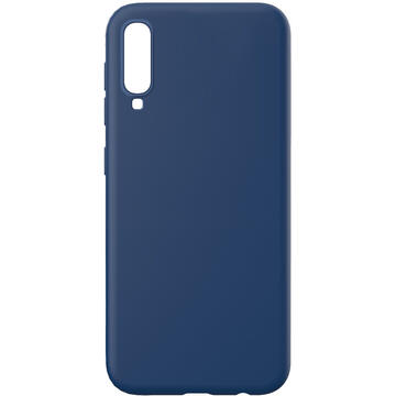 Husa Lemontti Husa Silicon Soft Slim Samsung Galaxy A70 Dark Blue (material mat si fin, captusit cu microfibra)