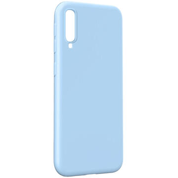 Husa Lemontti Husa Silicon Soft Slim Samsung Galaxy A70 Ocean Blue (material mat si fin, captusit cu microfibra)