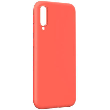 Husa Lemontti Husa Silicon Soft Slim Samsung Galaxy A70 Orange (material mat si fin, captusit cu microfibra)