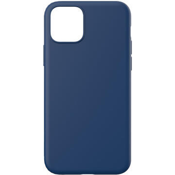 Husa Lemontti Husa Silicon Soft Slim iPhone 11 Dark Blue (material mat si fin, captusit cu microfibra)