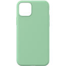 Husa Lemontti Husa Silicon Soft Slim iPhone 11 Pro Max Green (material mat si fin, captusit cu microfibra)
