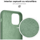 Husa Lemontti Husa Liquid Silicon iPhone 11 Pro Light Green (protectie 360�, material fin, captusit cu microfibra)