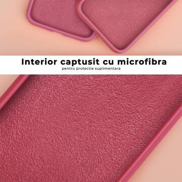 Husa Lemontti Husa Liquid Silicon iPhone 11 Pro Lush Pink (protectie 360�, material fin, captusit cu microfibra)