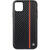 Husa Meleovo Husa Carbon iPhone 11 Pro Black &amp; Red (placuta metalica integrata)