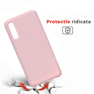 Husa Lemontti Husa Liquid Silicon Samsung Galaxy A50s / A30s / A50 Pink Sand (protectie 360�, material fin, captusit cu microfibra)