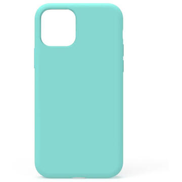Husa Lemontti Husa Liquid Silicon iPhone 11 Pro Tiffany Blue (protectie 360�, material fin, captusit cu microfibra)