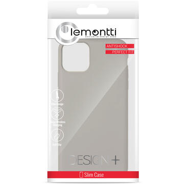 Husa Lemontti Husa Liquid Silicon iPhone 11 Stone (protectie 360�, material fin, captusit cu microfibra)