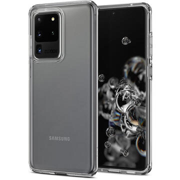 Husa Spigen Husa Liquid Crystal Samsung Galaxy S20 Ultra Crystal Clear