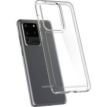 Husa Spigen Husa Crystal Hybrid Samsung Galaxy S20 Ultra Crystal Clear