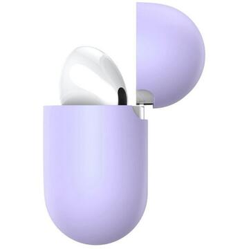 Husa Baseus Husa Super Thin Silica Gel Case Airpods Pro Purple