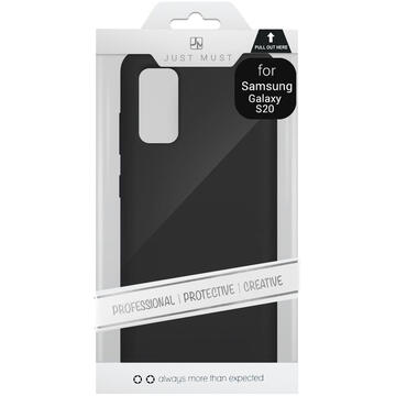 Husa Just Must Husa Defense Liquid Silicone Samsung Galaxy S20 Black (protectie 360�)