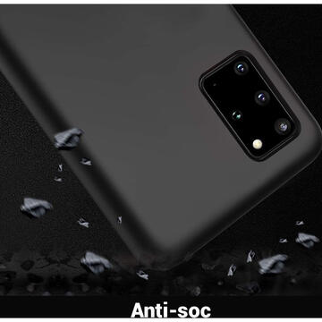 Husa Just Must Husa Defense Liquid Silicone Samsung Galaxy S20 Plus Black (protectie 360�)