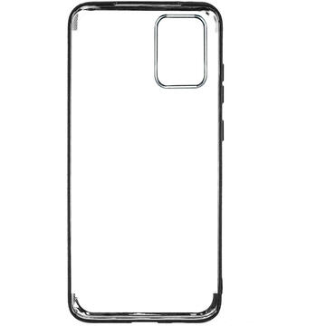 Husa Just Must Husa Electro Simple Samsung Galaxy S20 Plus Black (spate transparent, margini elctroplacate)
