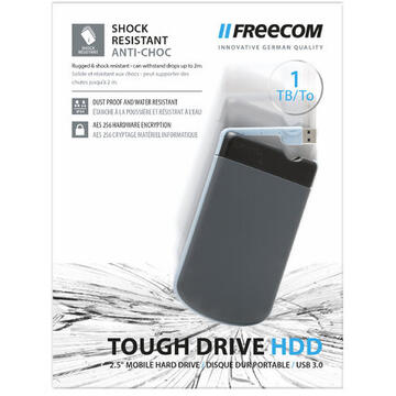 Hard disk extern Verbatim Freecom TOUGHDRIVE 1TB USB3.0