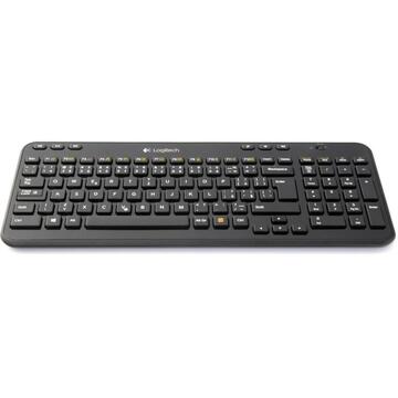 Tastatura Logitech K360 Wireless, layout US, neagra