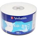 CD-R Verbatim [ 50pcs, 700MB, 52x, wrap | INKJET PRINTABLE